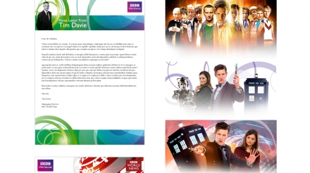 Design of a range of E-mail, headers and footer’s for BBC Worldwide. Designed quickly within the relevant branding in 2-3 hours. Composed with Photoshop and Illustrator.