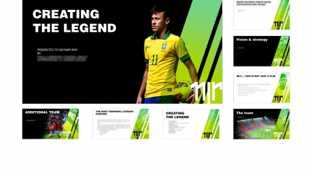 Keynote presentation for a sports management agent to Neymar SNR