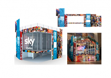Sky Studios pavilion take over wrap for Team sky Tour De France